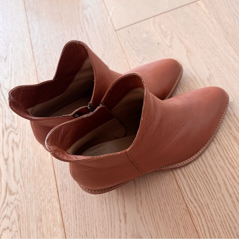 Poppy Barley Two Point Five Ankle Boots Cognac Leather